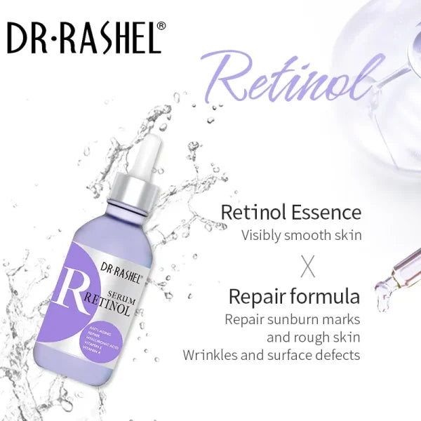 Dr Rashel Complete Anti-aging Moisturizing Facial Serum Set Vitamin C Serum, Hyaluronic Acid Serum, Retinol Serum, Pack Of 3 (30ml Each)