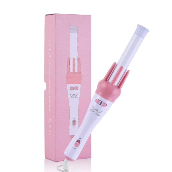 Electric Automatic Pink Curler Roller With Box And Accessories